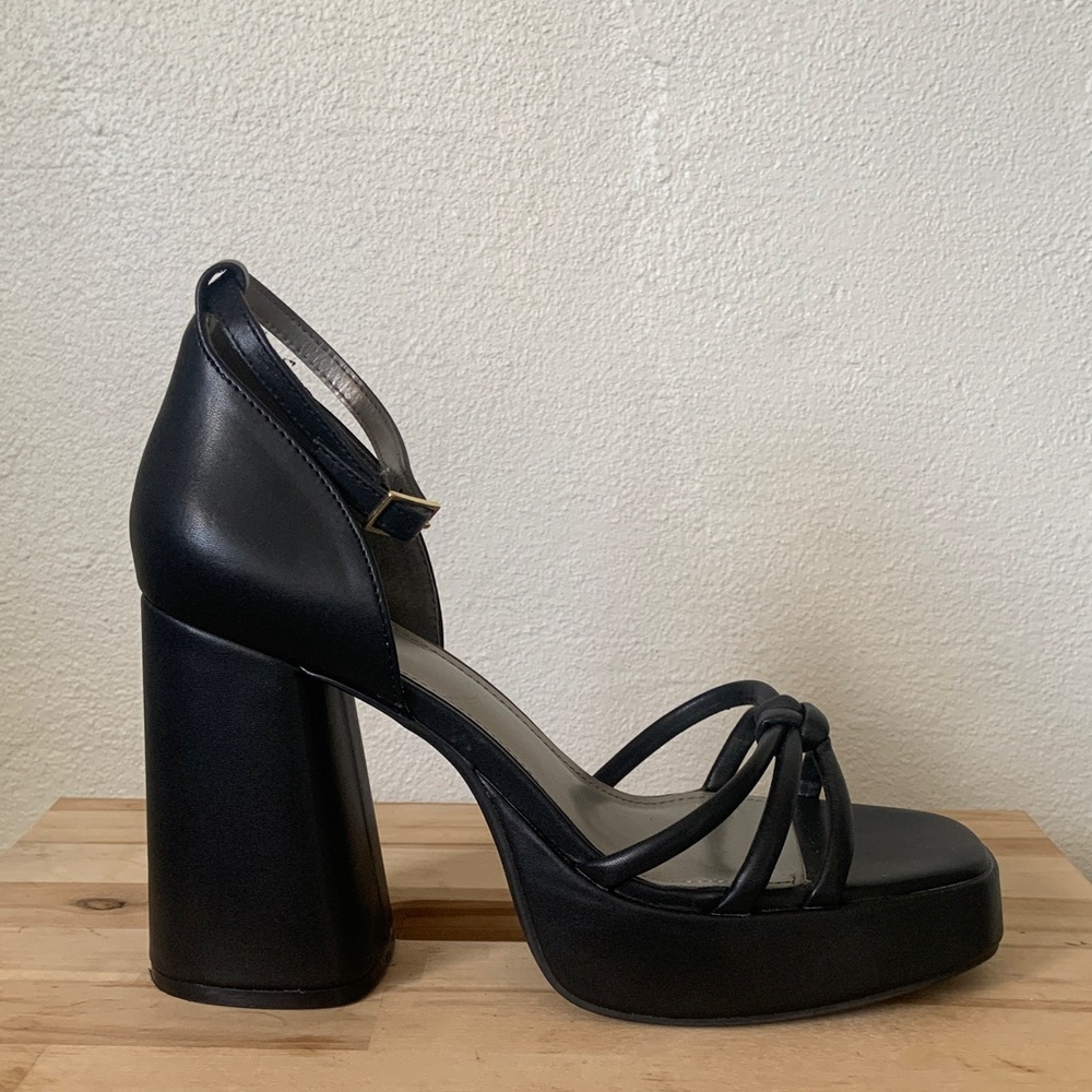 WORTHINGTON Ellsworth Slingback Chunky Heel Platform Black 7.5 - Picture 6 of 13